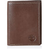 Timberland Men's Leather Trifold Wallet with ID Window - Brown (Blix)