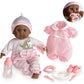 15" Realistic Soft Body Baby Doll with Open/Close Eyes | JC Toys - Berenguer Boutique | 10 Piece Gift Set with Bottle, Rattle, Pacifier & Accessories | Pink | Ages 2+