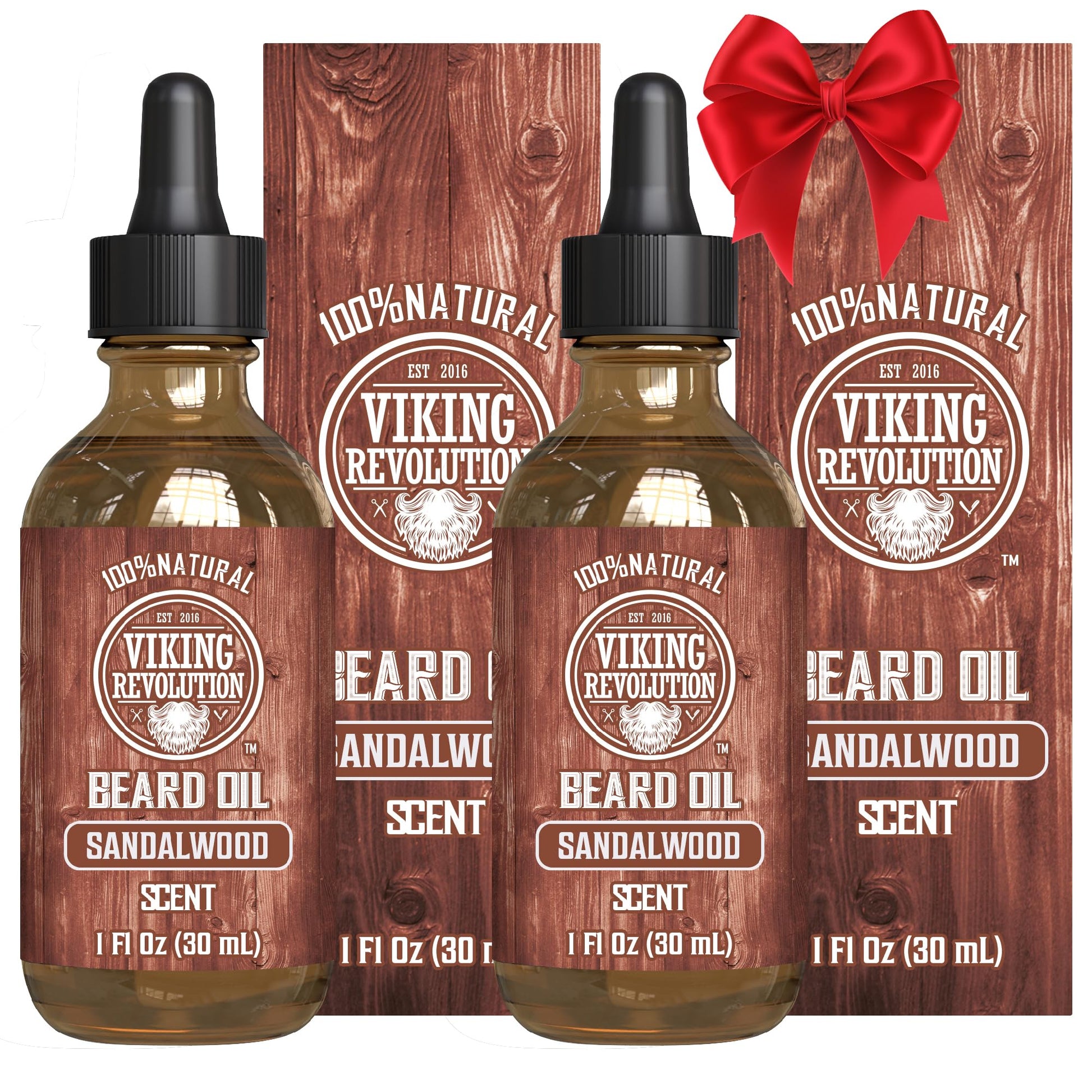 Buy now Viking Revolution Beard Oil with Clary Sage for Men - Natural Blend with Argan and Jojoba Oils for Softening, Strengthening, and Moisturizing Sandalwood 1 Fl Oz (Pack of 2) at indiglob india