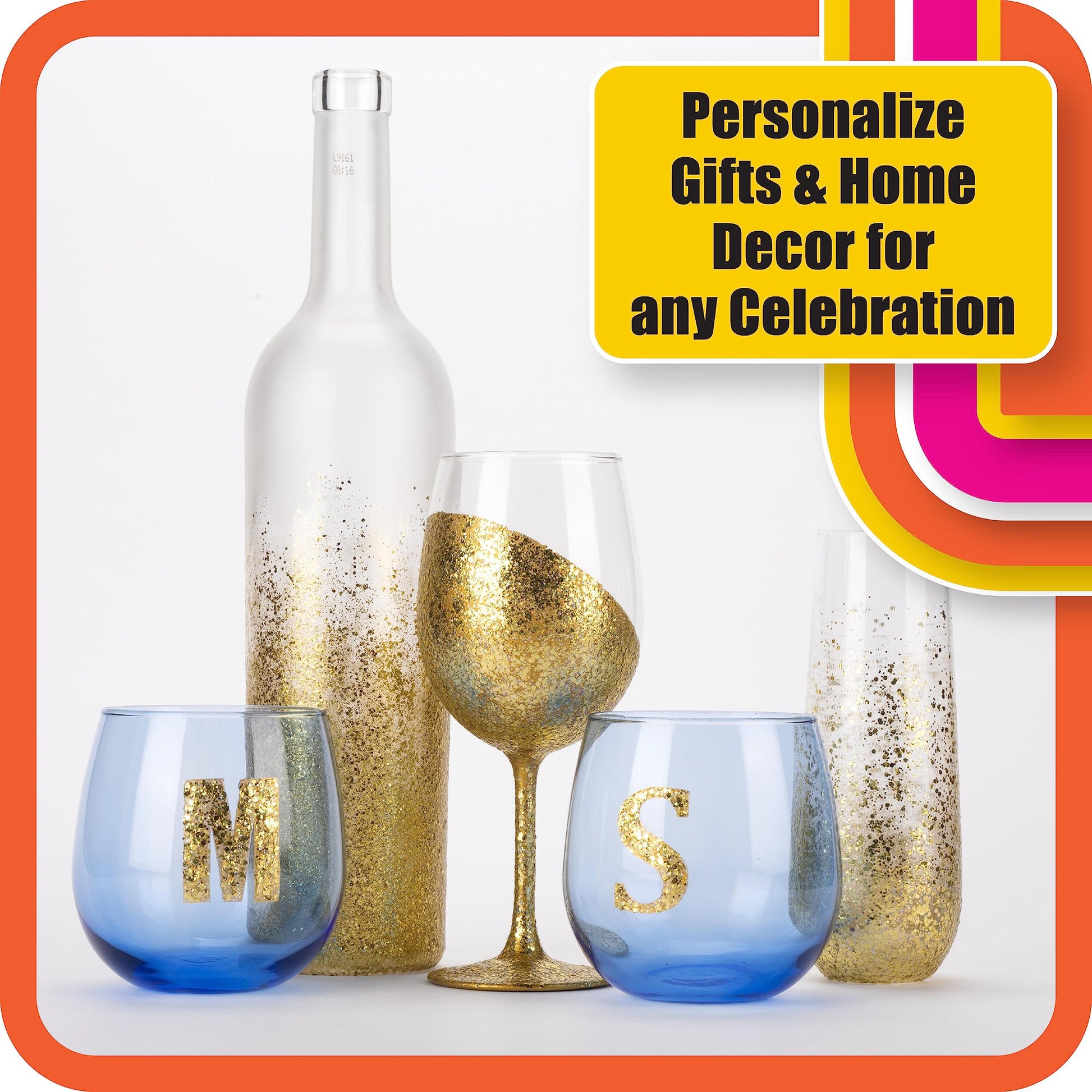 Buy now Mod Podge CS27593 Dishwasher Safe Glitter Gold, 8 fl oz Multi-Purpose Formula, Perfect for Easy to Apply DIY Arts and Crafts at indiglob india