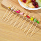 PARTYHIPPO Bamboo Cocktail Picks 200 Pack – Tropical Fruit Toothpicks 4.7 Inch Cocktail Sticks for Appetizers, Fruit, Cheese, Drinks, Party Supplies (Fruit)