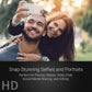 Buy now Pro Lens Kit for iPhone and Android, Macro and Wide Angle Lens with LED Light and Travel Case Black at indiglob india