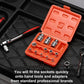 CASOMAN 14 Pieces Female E-TORX Star Socket Set, Female External Star Socket Set, E4 - E24 Torque Socket Set, 1/4"Dr. 3/8"Dr. 1/2"Dr.
