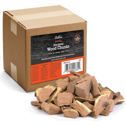 Camerons All Natural Oak Wood Chunks for Smoking Meat - 840 Cu. in. Box, Approx 10 Pounds - Kiln Dried Large Cut BBQ Wood Chips for Smoker - Barbecue Chunks Smoker Accessories