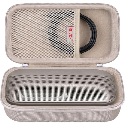 BOVKE Hard Travel Speaker Case for Bose New SoundLink Flex Speaker (2nd Gen) / Bose SoundLink Flex Bluetooth Portable Speaker, Extra Mesh Pocket for Bose Speaker Charger, Charging Cables, Black