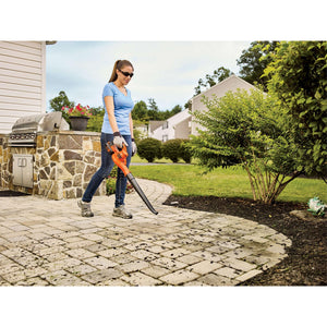 Buy now BLACK+DECKER Cordless Leaf Blower, 40V MAX , Leaf Blower Cordless with Battery and Charger, 125 MPH Air Speed, Lightweight Handheld Yard Sweeper (LSW40C) at indiglob india