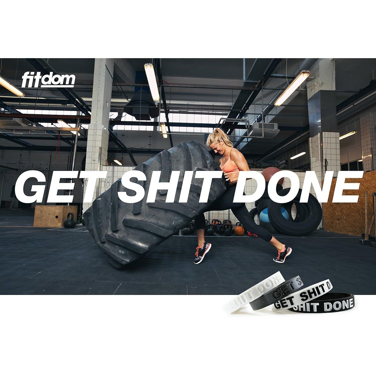 Buy now Inspirational Silicone Bracelets Rubber Band Wristbands. Custom Embossed With Motivational Saying. Perfect for Fitness, Basketball, CrossFit, Sports & Task at indiglob india
