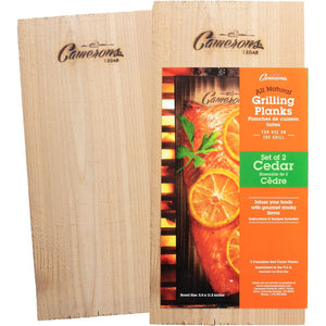 Camerons Cedar Grilling Planks - 2 Pack (5.5"x11.5") - Premium Natural Cedar Wood - Easily Infuse Smoky Flavor into BBQ Salmon, Fish, Meat, Veggies, and More - Sourced in the USA - Grilling Gift Idea