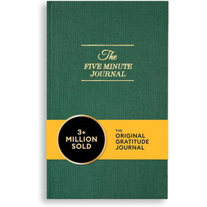 Intelligent Change The Five Minute Journal, Original Daily Gratitude 2025, Reflection Manifestation for Mindfulness, Undated Daily with Gold Foiling, Plastic-Free, Green