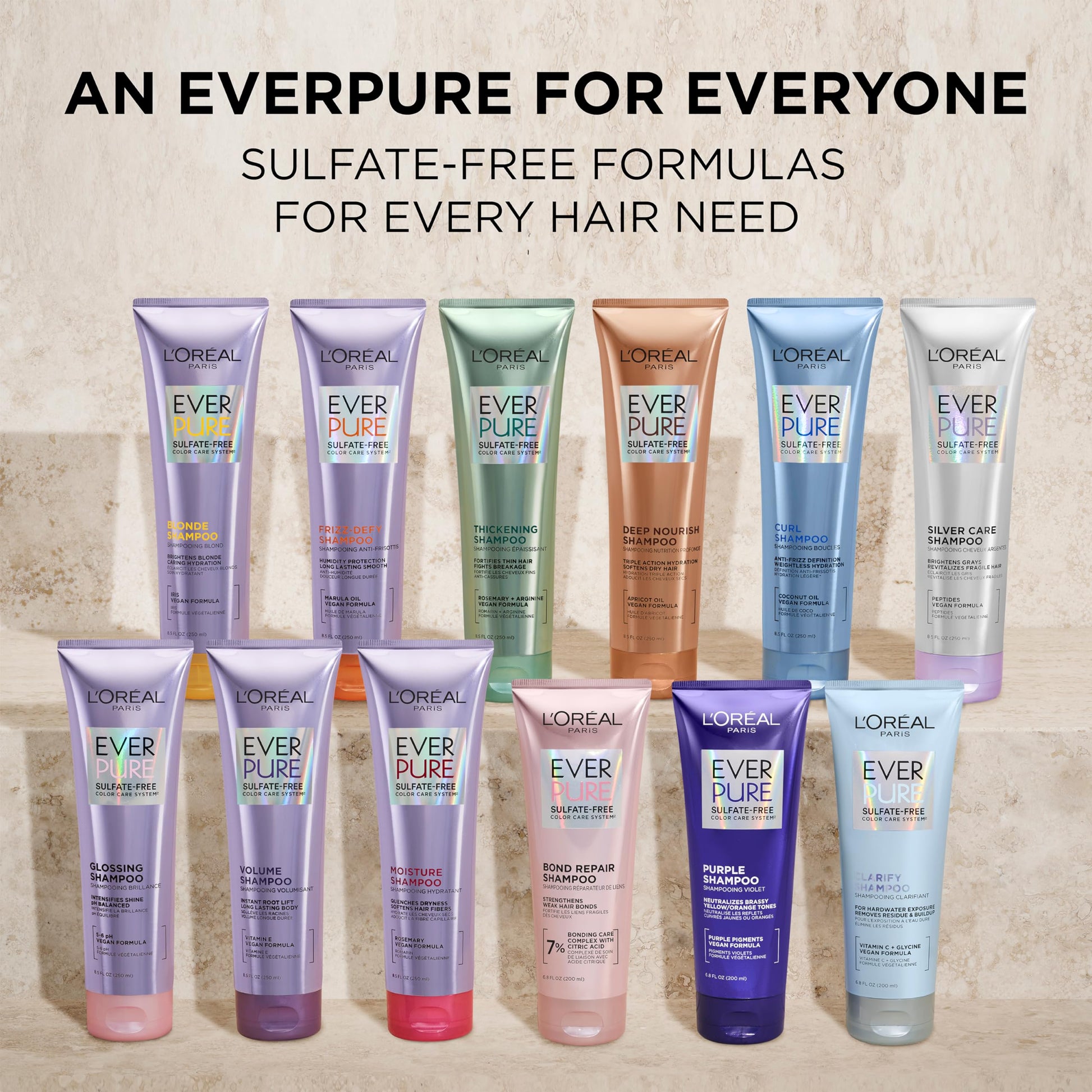 Buy now L'Oreal Paris Shampoo, Sulfate Free, Triple Action Hydration for Dry Hair, EverPure, 8.5 Fl Oz (Packaging May Vary), Damaged, Color-Treated Hair, Apricot Oil Infused, Deep Nourish at indiglob india