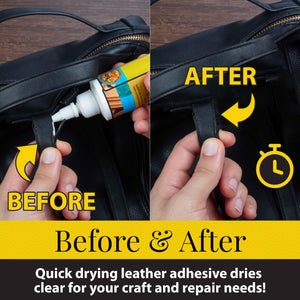 Buy now Fiebing's Leathercraft Cement - 4 oz Leather Glue Adhesive - Quick Drying, High Strength, Flexible, Permanent Bonding Leather Repair for Jackets, Shoes, Furniture, Purse - Non-Toxic & Non-Flammable at indiglob india