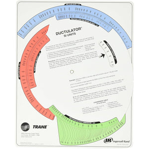 Buy now Trane TD1 Ductulator with Sleeve, Duct Sizing Calculator at indiglob india
