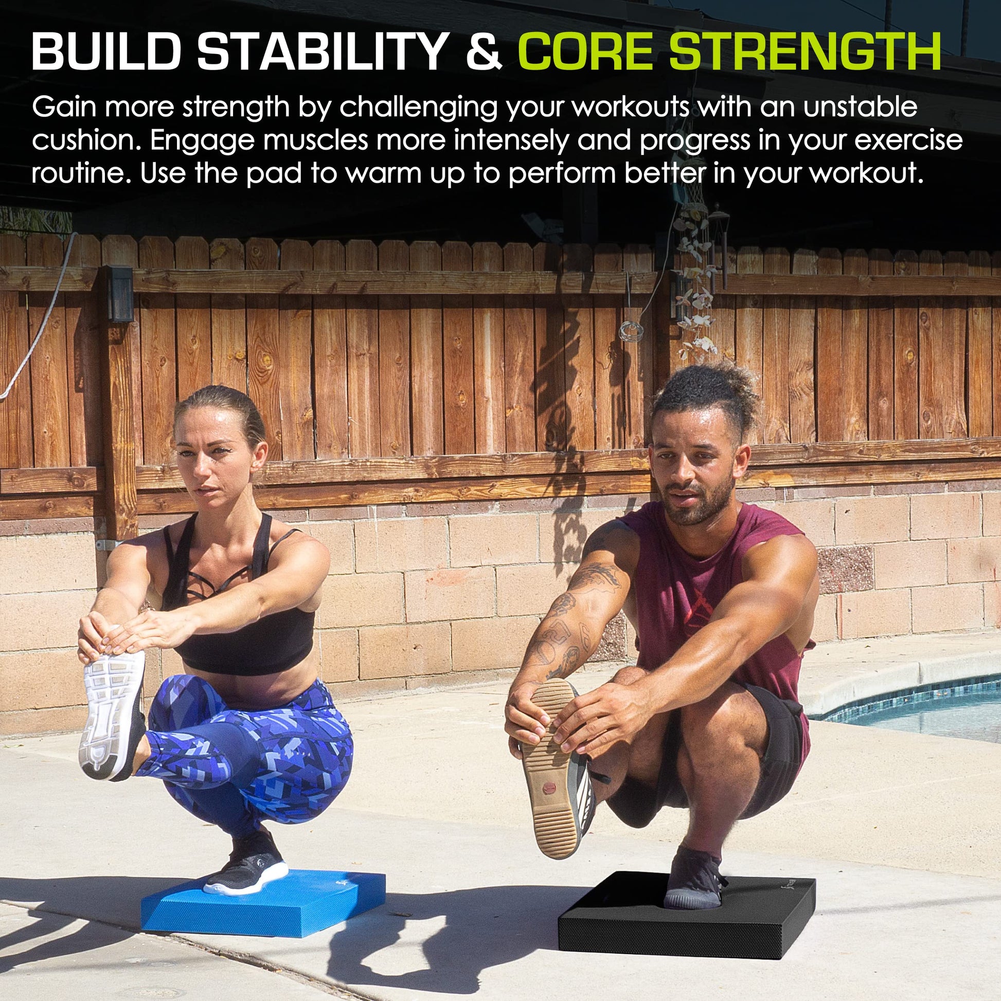 Buy now ProsourceFit Exercise Balance Pad, Non-Slip Cushioned Foam Mat & Knee Pad for Fitness and Stability Training, Yoga, Physical Therapy at indiglob india