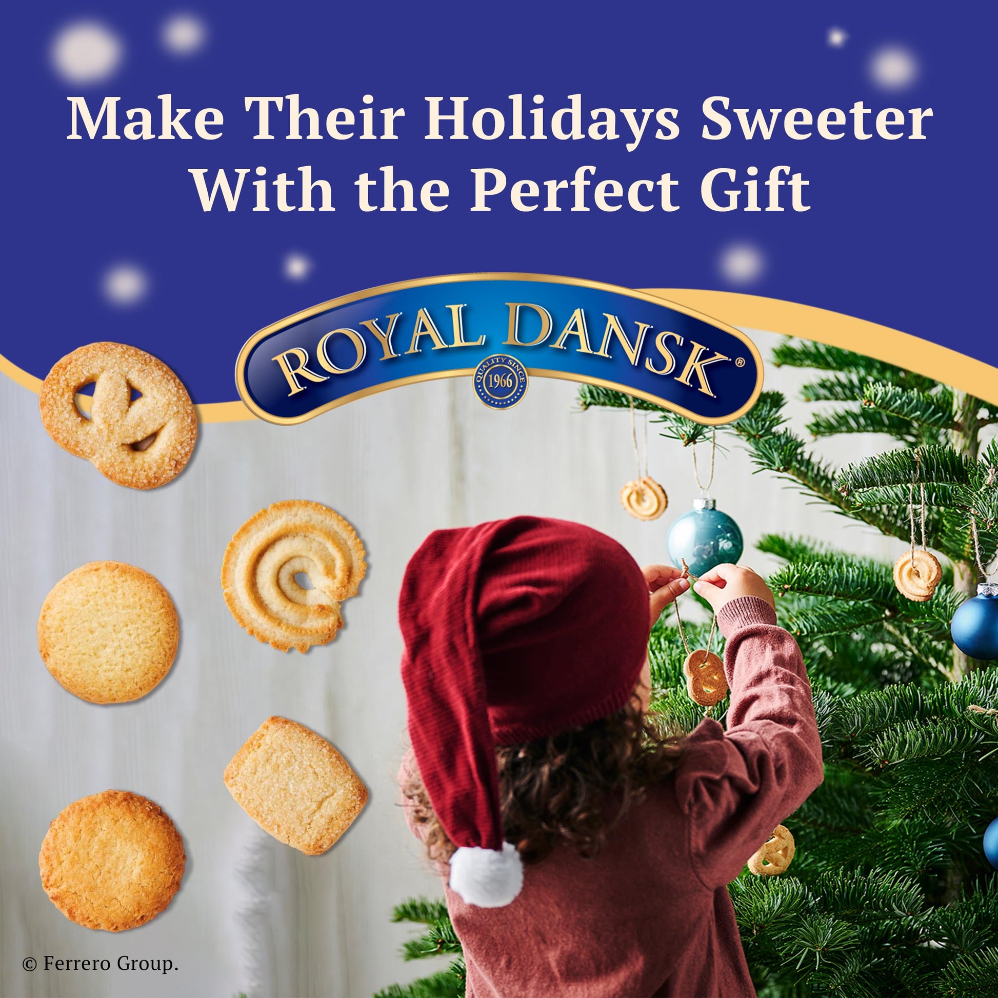 Buy now Royal Dansk Danish Butter Cookies, Premium Assorted Cookies in Gift Tin, Great for Sharing and Gifting, 12 oz at indiglob india