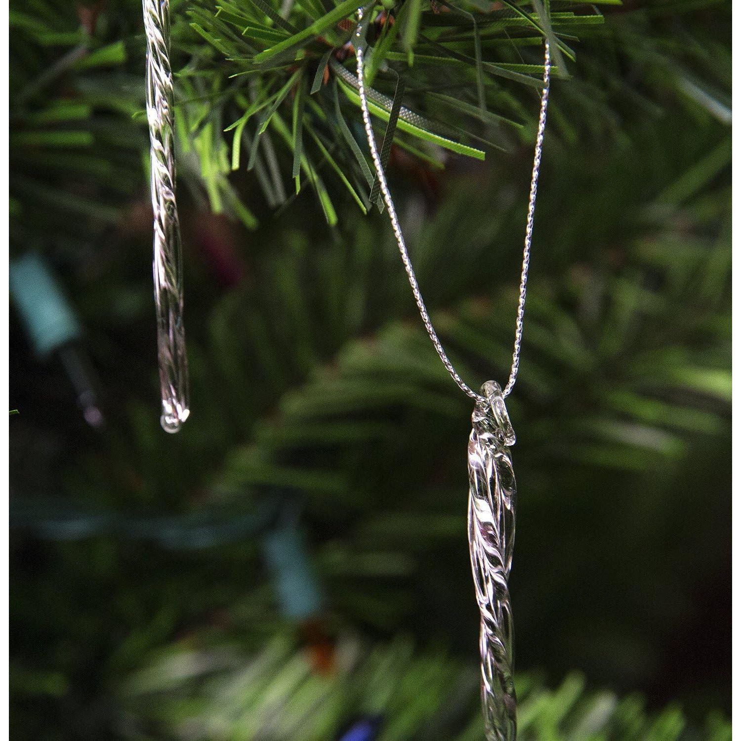 Buy now Kurt Adler 3-1/2-Inch-5-1/2-Inch Clear Glass Icicle Ornament Set of 24 Pieces (1) at indiglob india
