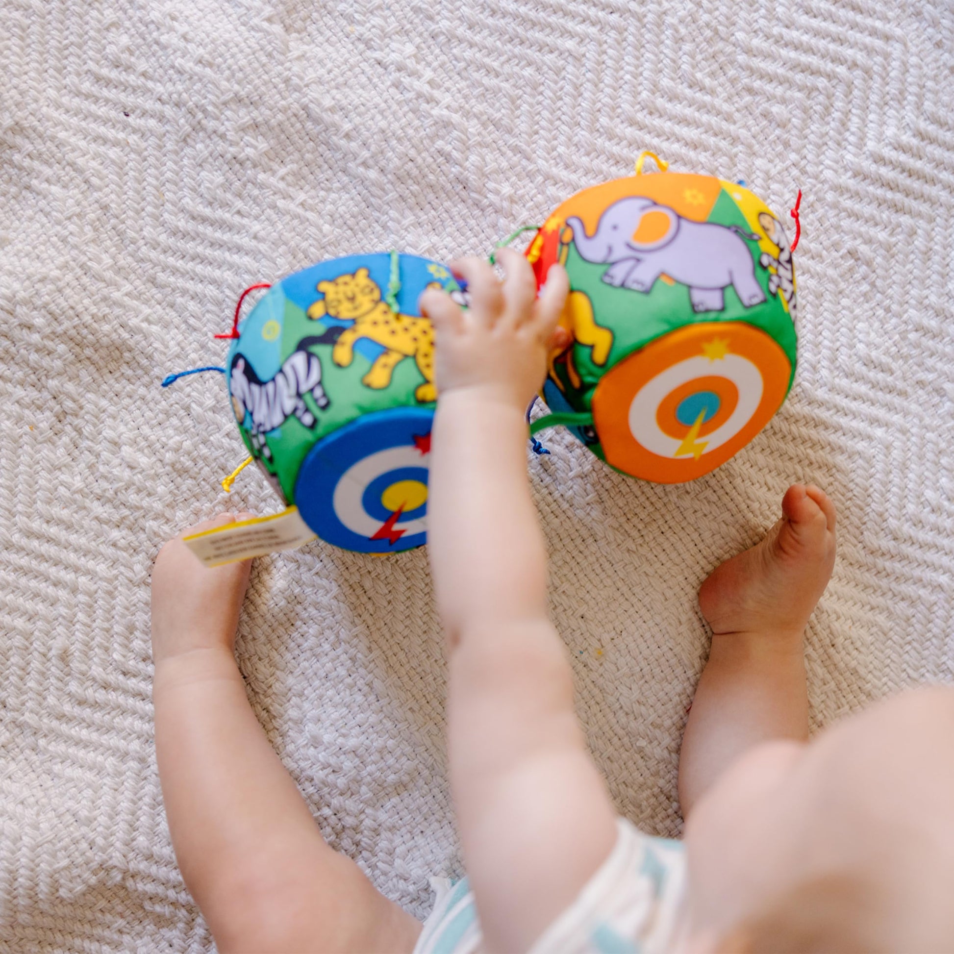 Buy now Melissa & Doug K's Kids Bongo Drums Soft Musical Instrument, Multicolor, 1 EA at indiglob india