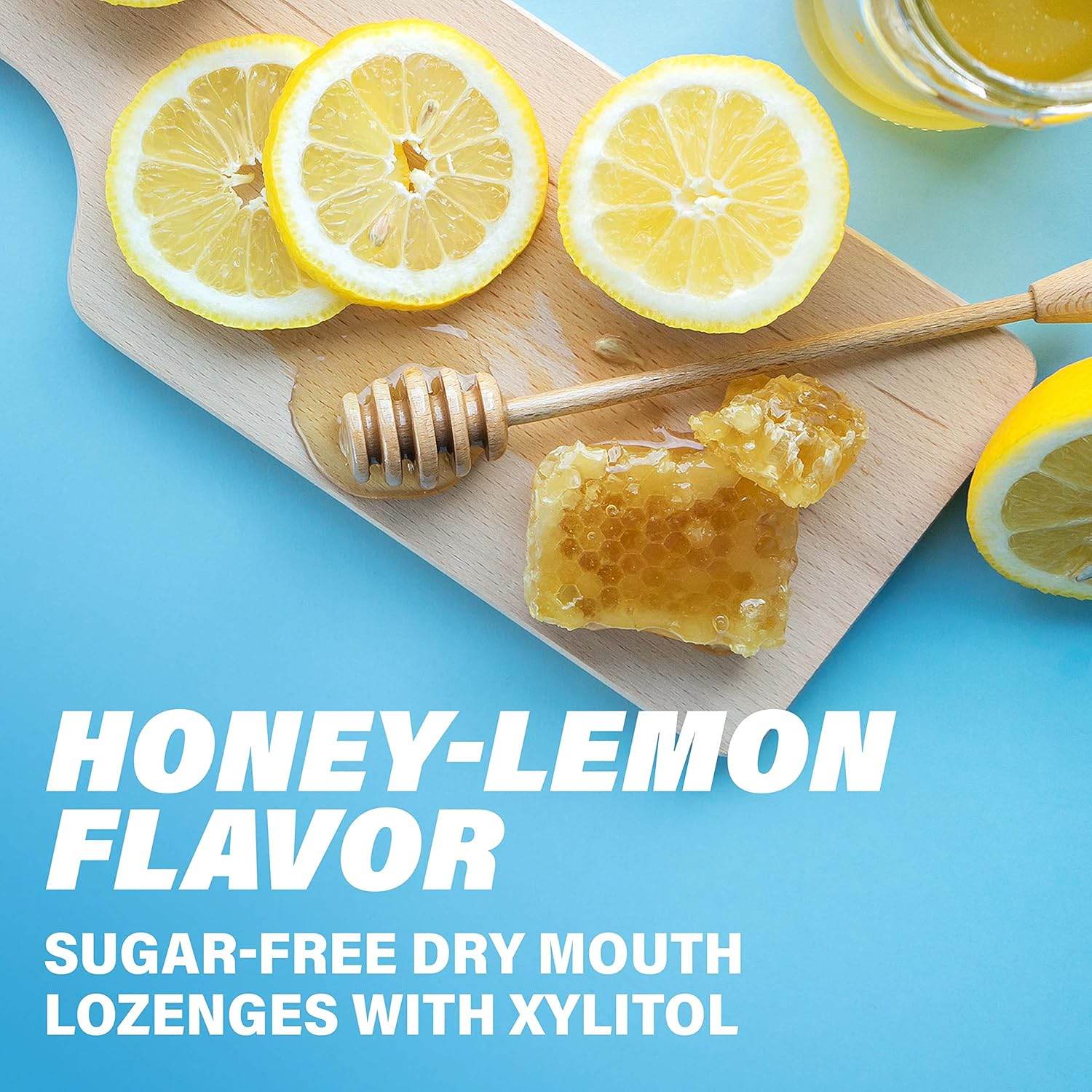 ACT Dry Mouth Lozenges With Xylitol, Sugar Free Honey-Lemon, 18 Count - My Store