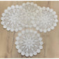 Phantomon 12 Inch Round Doilies Crochet Handmade Lace Placemats 100% Cotton Knitted Coasters, Pack of 4 (Beige)