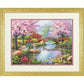 Buy now Dimensions Gold Collection Counted Cross Stitch Kit, Japanese Flower Garden, 16 Count Light Blue Aida, 12'' x 16'' at indiglob india