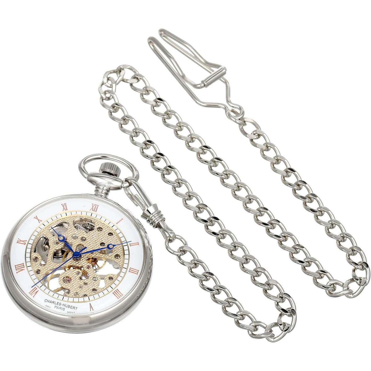 Charles-Hubert, Paris Open Face Mechanical Pocket Watch