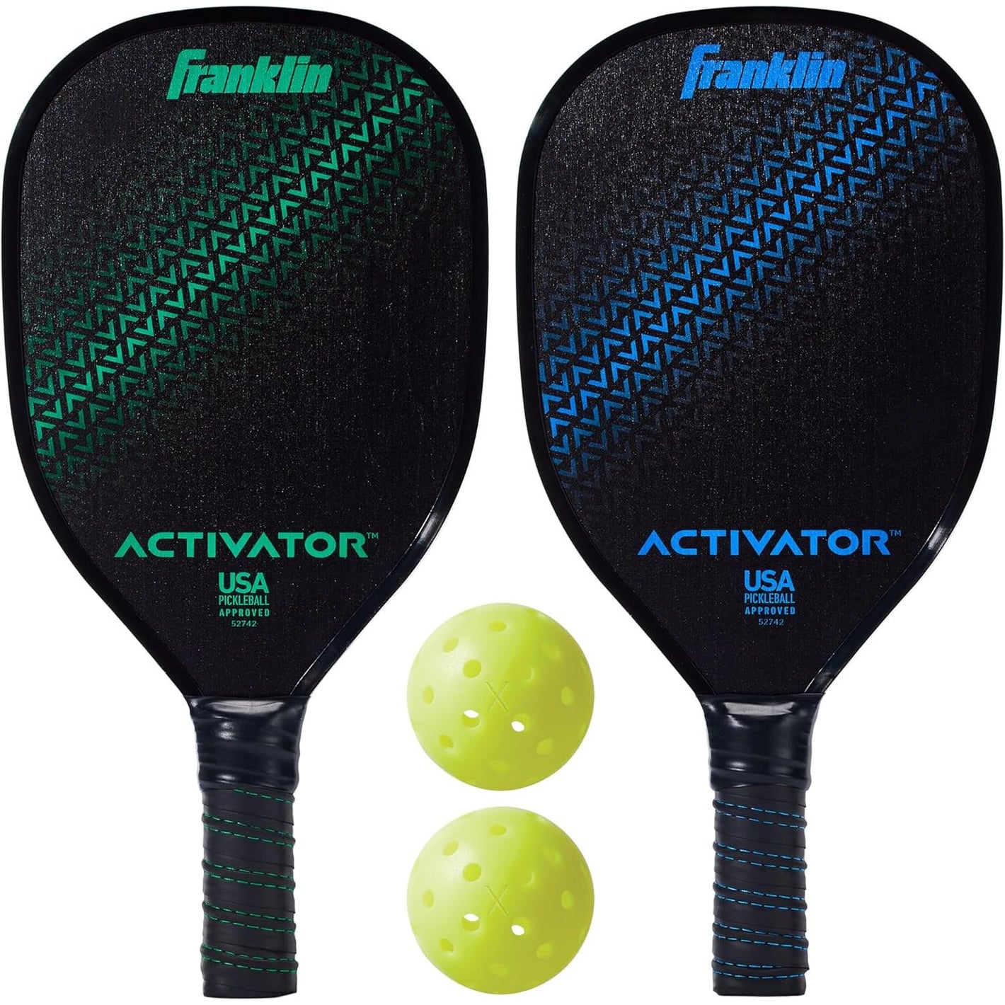 Franklin Sports Pickleball Paddle and Ball Set - Wooden Pickleball Rackets + Pickleballs - Activator - USA Pickleball (USAPA) Approved