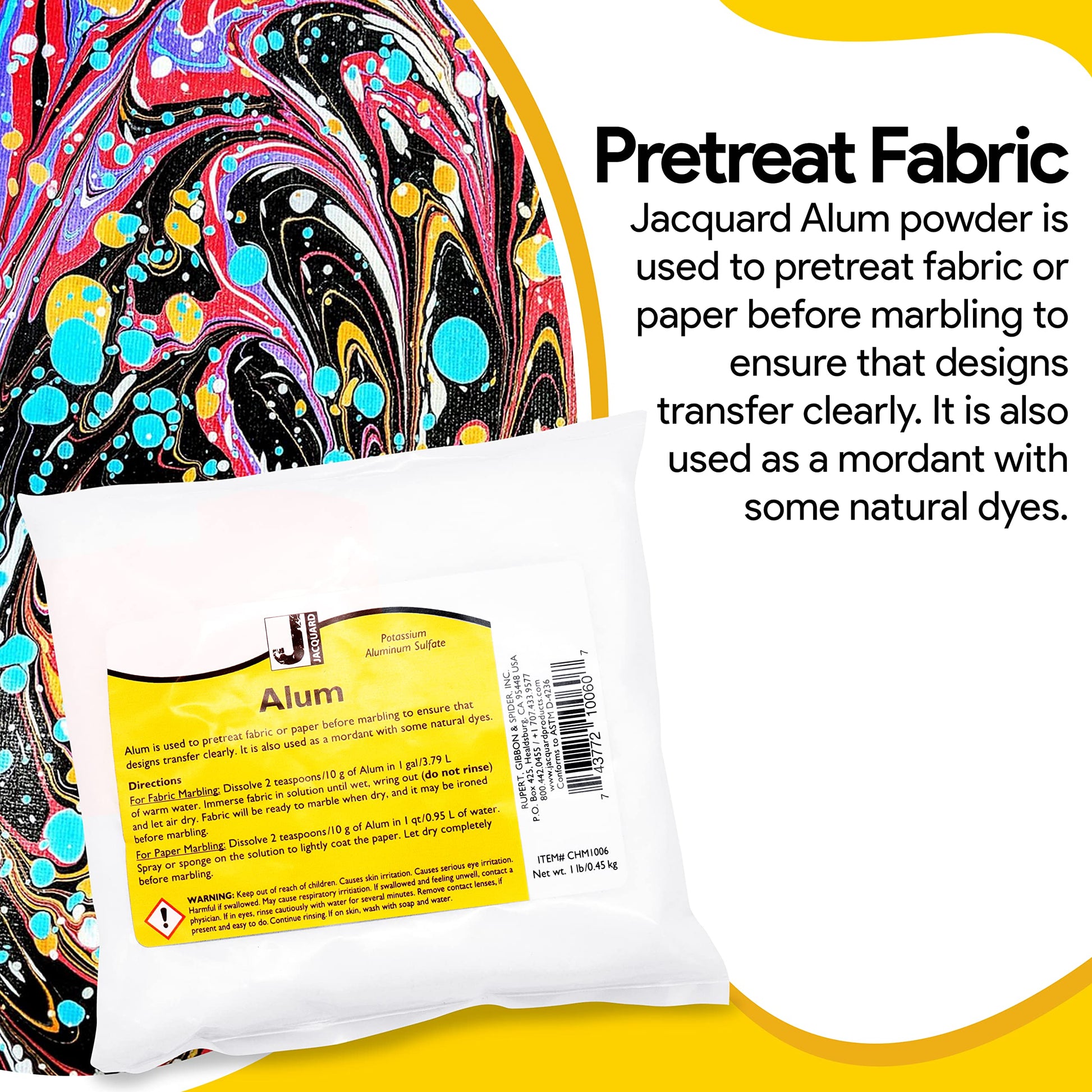 Buy now Jacquard Alum 1lb Pkg for Marbling at indiglob india