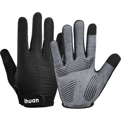 ihuan Workout Gloves for Men Full-Finger: Weight Lifting for Men, Gym Full Hand Gloves for Weightlifting, Deadlift