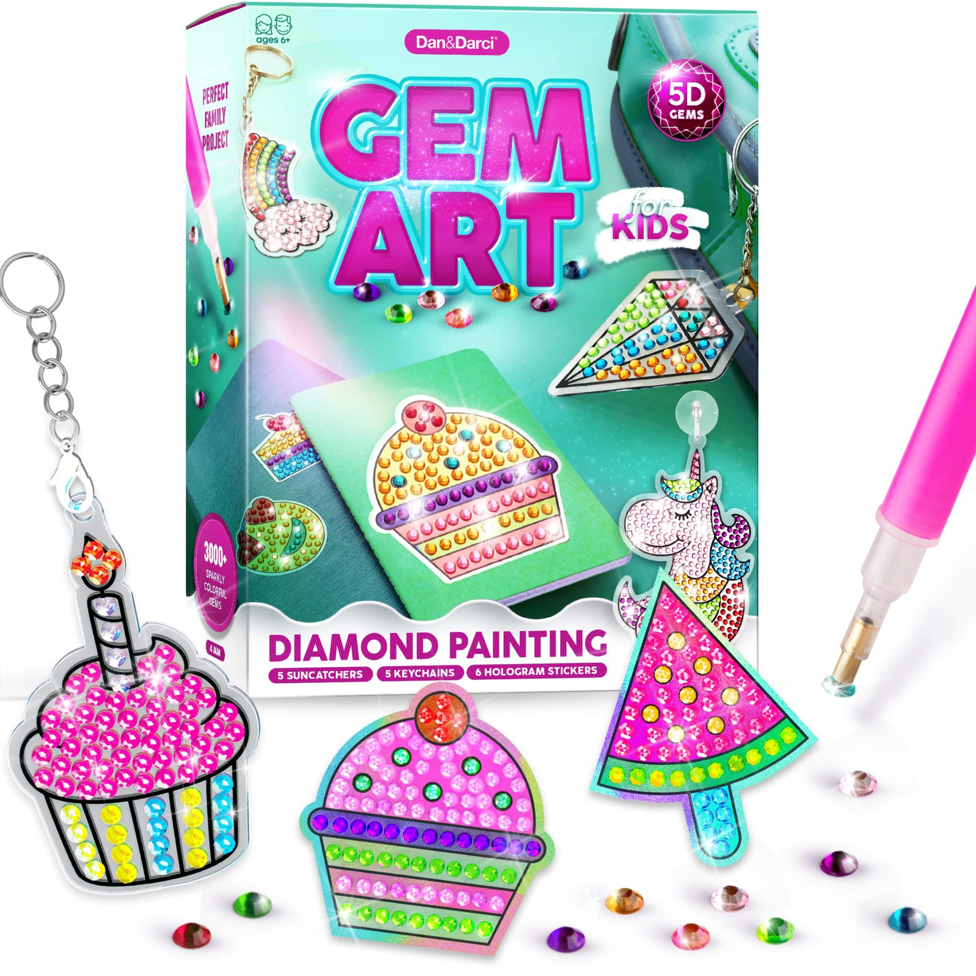 Buy now Dan&Darci Diamond Art Kit for Kids - Gem Painting Arts & Crafts Kits for Ages 6-12 - Easter Gifts for 6, 7, 8, 9, 10, 11, 12 Year Old Boy & Girl - Girls Birthday Toys Gift Ideas - Craft Activities at indiglob india