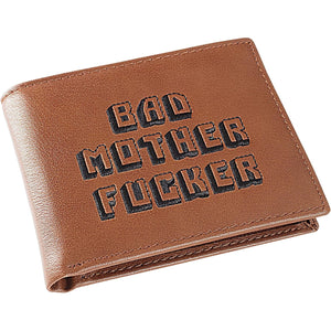 Miramax Officially Licensed Bad Mother Wallet Bi-fold Embroidered Brown Leather