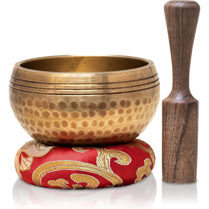 Tibetan Singing Bowls Set~ Meditation Sound Bowl hand Hammered in Nepal For Yoga, Meditation, Mindfulness, Healing & Chakra balancing~ (3 inch)