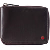 Alpine Swiss Logan Zipper Bifold Wallet | All-Around Zip Closure | 13 Card Slots 2 Bill Sections | RFID Protected Premium Leather | Gift Box - Brown