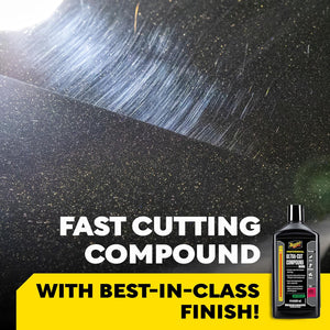 Meguiar's Mirror Glaze M105 Ultra-Cut Compound, Car Rubbing Compound for Removing Scratches and Heavy Swirls While Adding Shine, Safe and Effective on All Glossy Car Paint and Clear Coats, 8 oz
