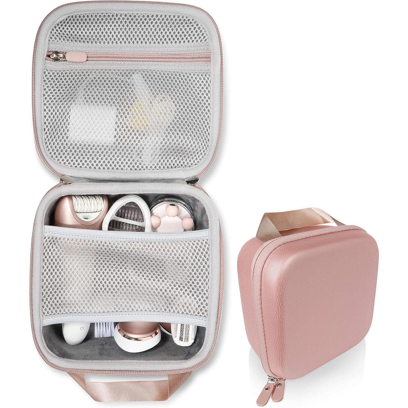 Women's Epilator Case for Philips Satinelle Advanced Wet & Dry Epilator, Prestige Bre650, Deess Permanent Hair Removal, Flawless Legs Women Hair Removal, Braun SIL-epil9 9-579, Rose Gold, M, Compact