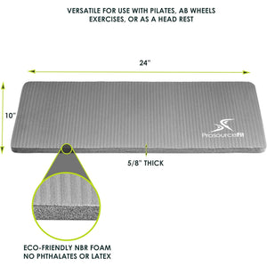 ProsourceFit Extra Thick Yoga Knee Pad and Elbow Cushion 15mm (5/8”) Fits Standard Mats for Pain Free Joints in Yoga, Pilates, Floor Workouts