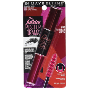 Maybelline The Falsies Push Up Drama Washable Mascara, Blackest Black, 0.33 fl. oz.