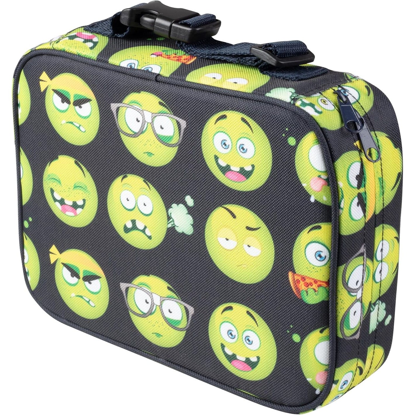 Buy now Bentology Lunch Box for Boys- Kids Insulated, Durable Lunchbox Tote Bag Fits Bento Boxes, Containers Jars & Water Bottles- Reusable School Lunch Sleeve Keeps Food Hotter or Colder Longer- Emoji at indiglob india