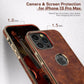 LOHASIC for iPhone 13 Pro Max Case, Vintage Leather Thin Slim Luxury PU Soft Flexible Bumper Non-Slip Grip Anti-Scratch Protective Cover Phone Cases for iPhone 13 Pro Max 6.7" 2021 - Brown