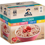 Buy now Quaker Instant Oatmeal Fruit & Cream Variety Pack, Single Serve Packets, (44 Pack) at indiglob india