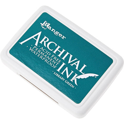 Ranger Archival Ink Pad, Jet Black – Permanent, Waterproof, Acid-Free, Non-Toxic – Won’t Bleed or Smudge – Provides Vivid and Crisp Stamping Results – Air Dry on Matte and Heat Set on Glossy Surfaces