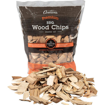 Camerons All Natural Pecan Wood Chips for Smoker - 260 Cu. In. Bag, Approx 2 Pounds- Kiln Dried Coarse Cut BBQ Grill Wood Chips for Smoking Meats - Barbecue Smoker Accessories - Grilling Gifts for Men