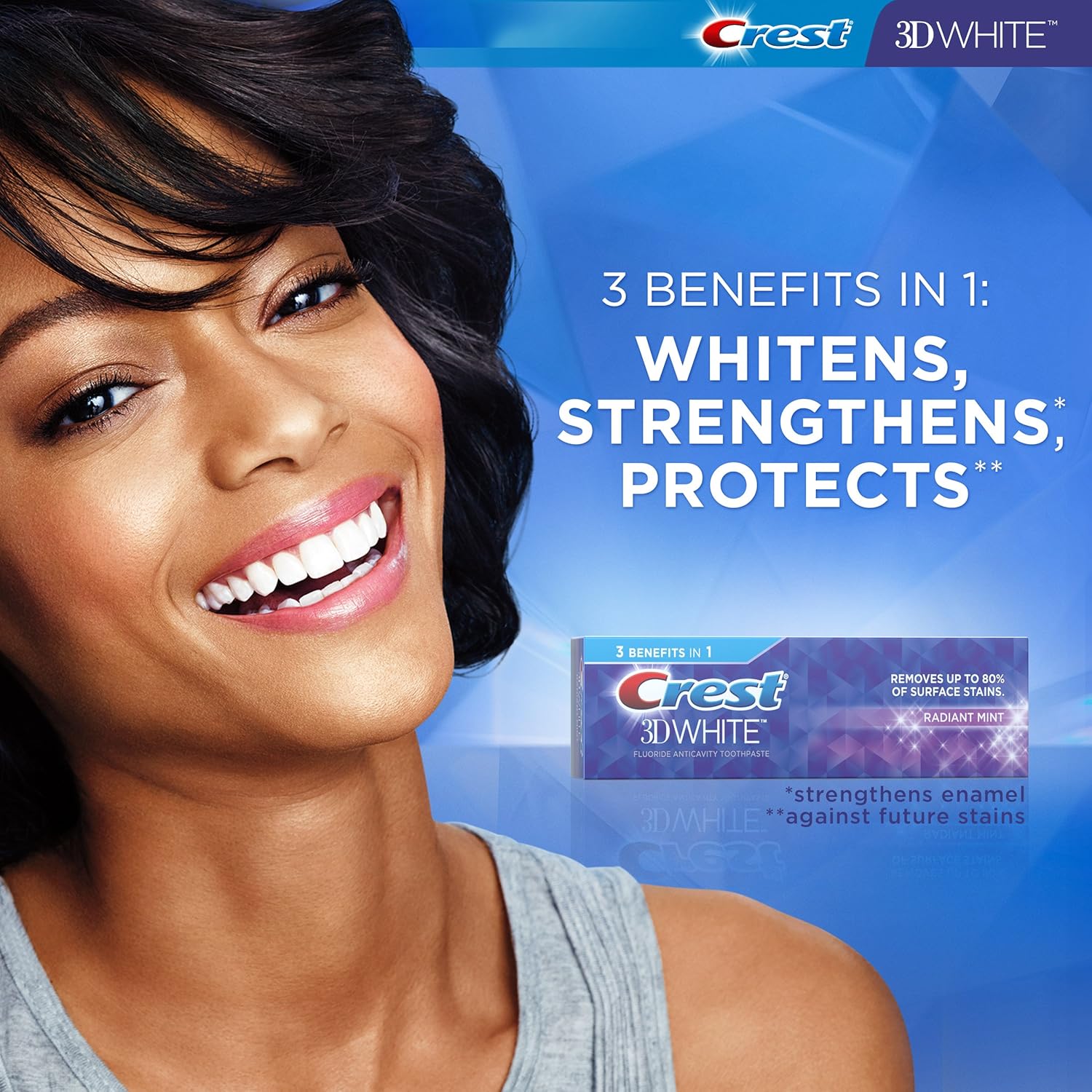 Buy now Crest 3D White Whitening Toothpaste, Radiant Mint, 3.5 Ounce (Pack of 2) at indiglob india