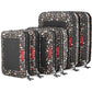 LeanTravel Compression Packing Cubes for Travel Organizers with Double Zipper (3-Pack (2L+1M), Black)