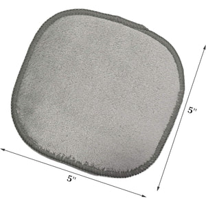 Polyte Premium Hypoallergenic Microfiber Fleece Makeup Remover and Facial Cleansing Cloth, 5 x 5 in, 10 Pack (Gray)