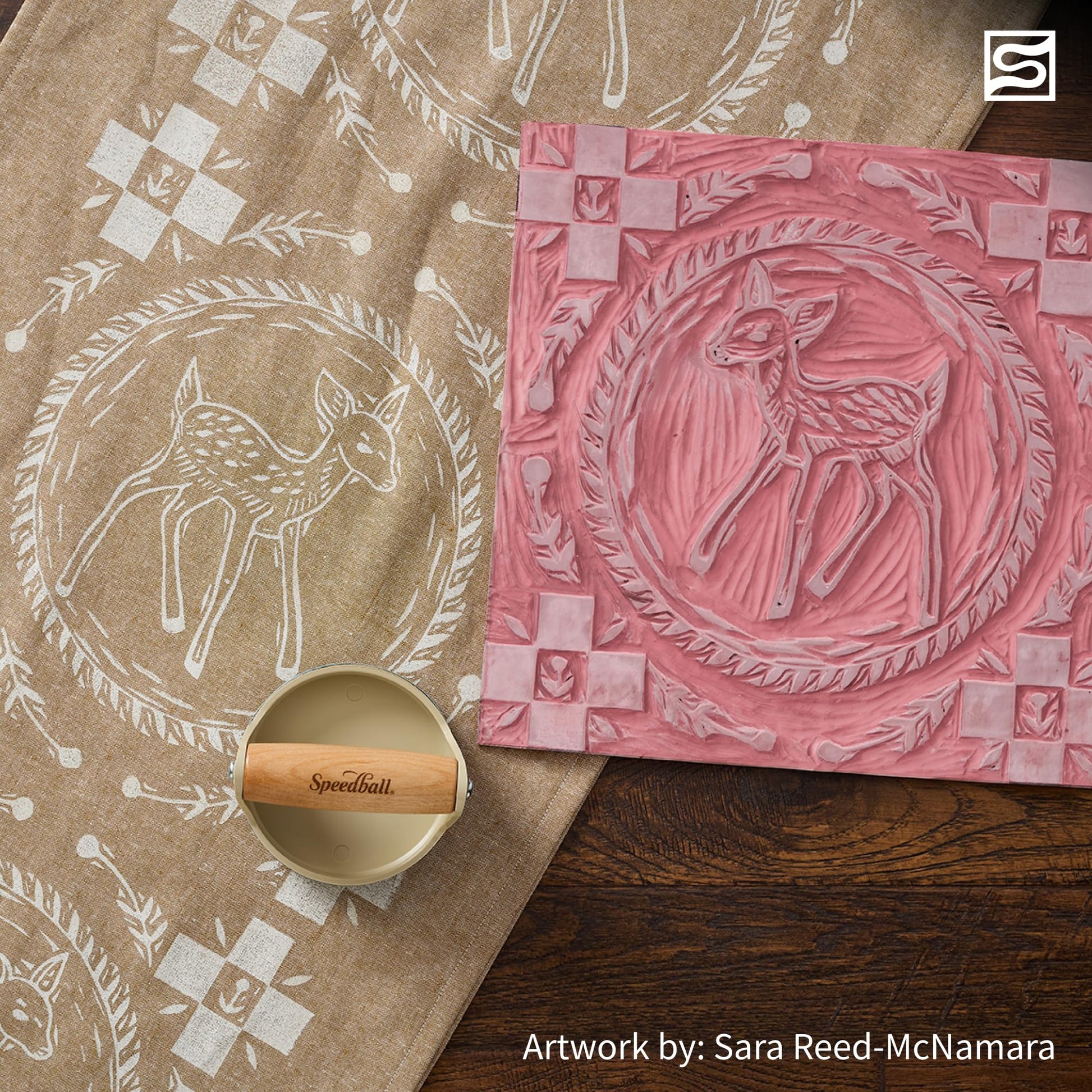 Buy now Speedball Block Printing Baren - Comfortable Wooden Handle, Made in the USA - 4 Inches (4139) at indiglob india