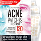 Pimple Patches for Face (120 Pack), Hydrocolloid Patch with Tea Tree Oil - Pimple Patch Zit Patch and Pimple Stickers - Hydrocolloid Acne Patches for Face - Zit Patches -Blemish Patches