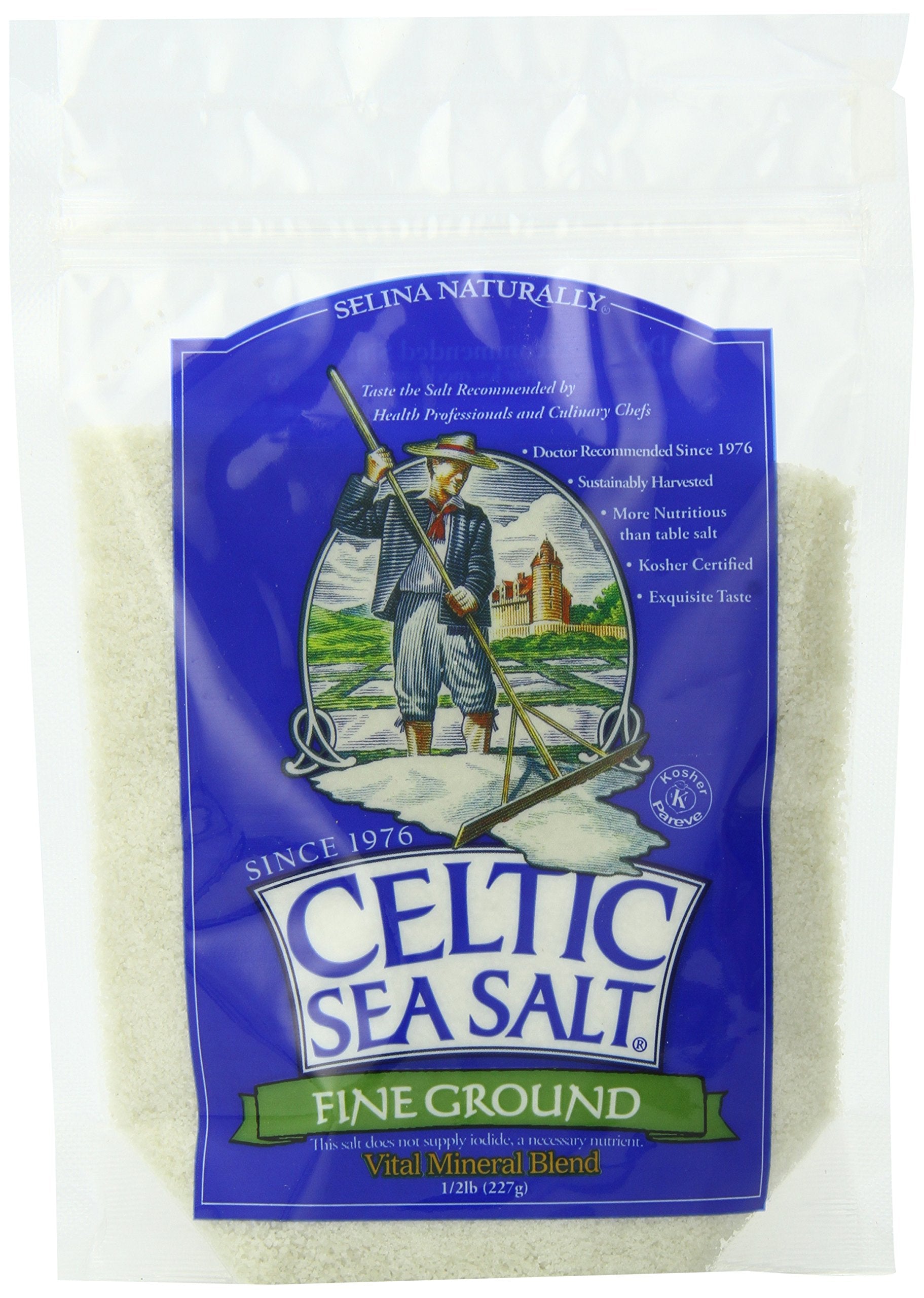Buy now Celtic Sea Salt, Fine Ground Mineral Sea Salt, 1 lb Resealable Bag, Unrefined Hydration, Vital Minerals, Family Founded Since 1976 at indiglob india