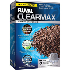 Fluval ClearMax Phosphate Remover, Chemical Filter Media for Aquariums, 100-gram Nylon Bags, 3-Pack, A1348, All Breed Sizes