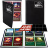 4 Pocket Trading Card Binder- Matte White Album w Side Loading Pockets, AntiTheft Anti-Drop- TCG Collector Storage Organizer for 160 Cards- Compatible with Pokémon, Yu-Gi-Oh!, MTG Magic The Gathering - Matte Black With White Pages
