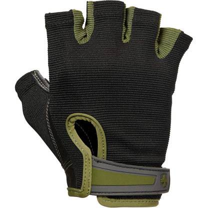 Harbinger Power Non-Wristwrap Workout Weightlifting Gloves with StretchBack Mesh and Leather Palm
