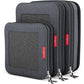 LeanTravel Compression Packing Cubes for Travel Organizers with Double Zipper (3-Pack (2L+1M), Black)